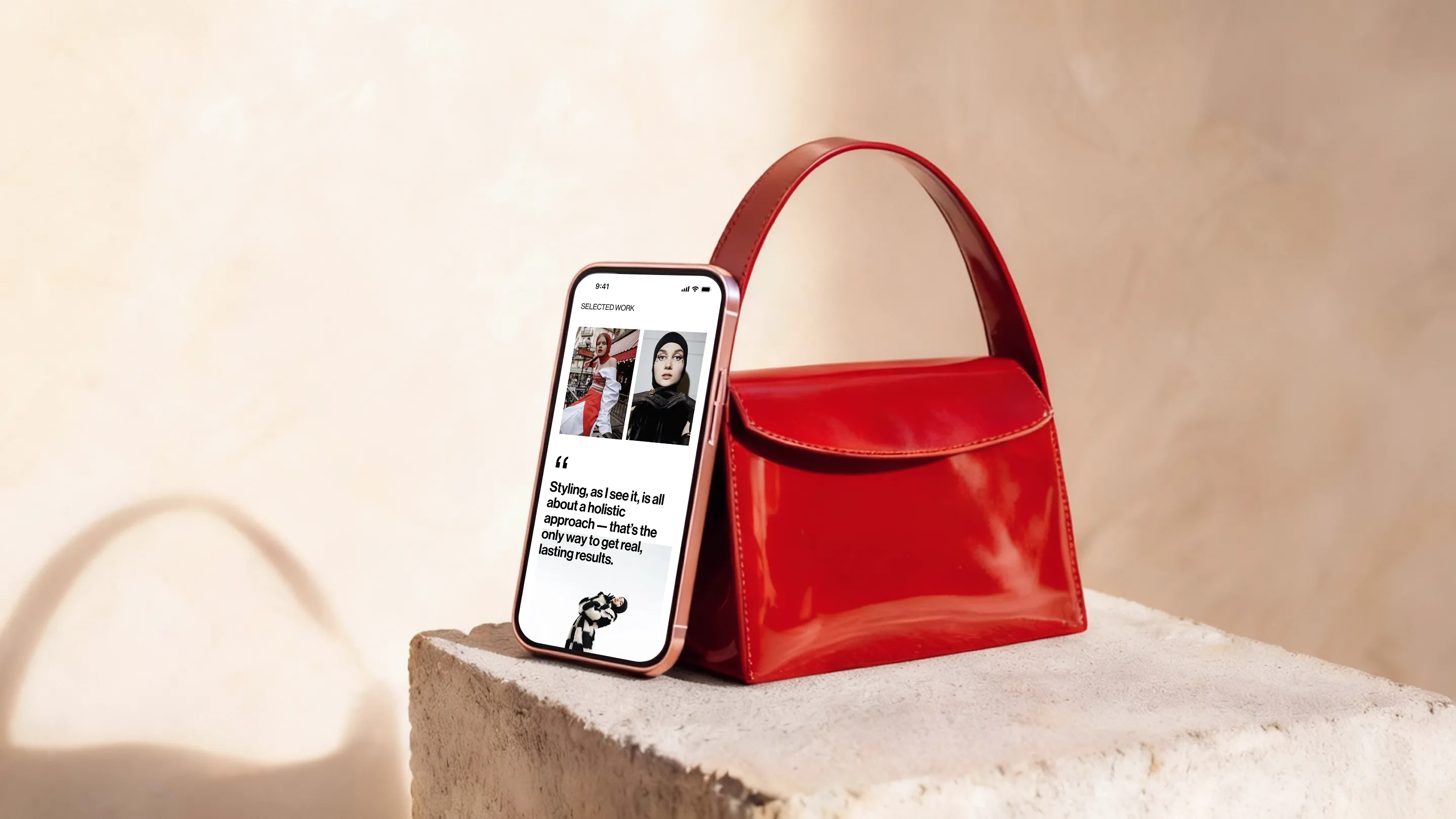 Red bag mockup