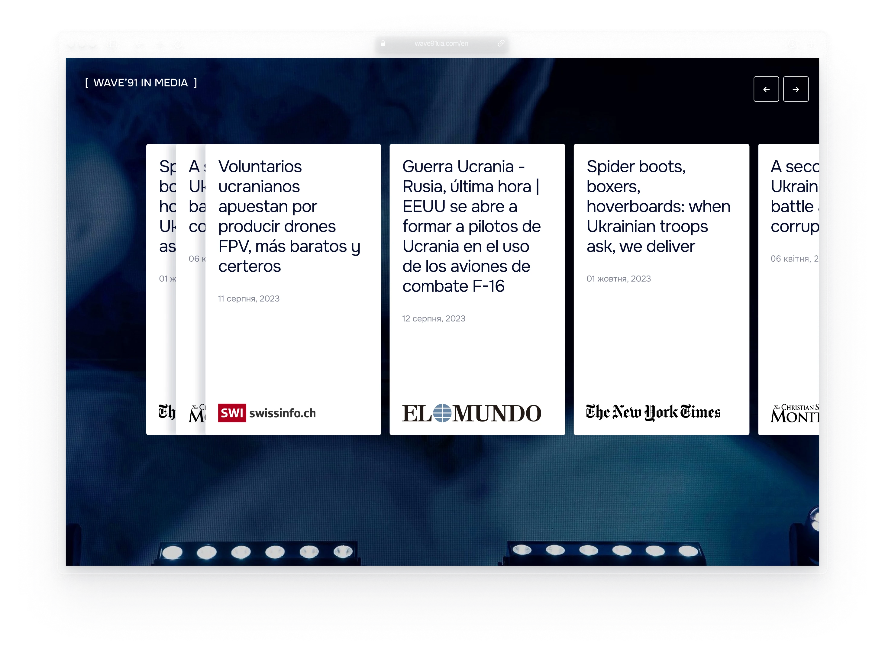 Wave'91 coverage in international media